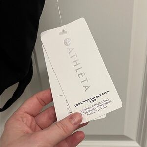 Athleta Black Conscious Crop Top D-DD